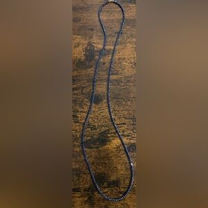 Royal Blue & Gold Faceted Beaded Necklace